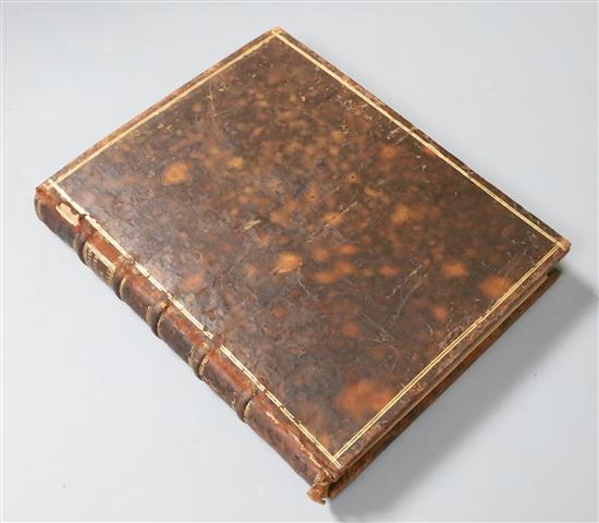 Battely, John - Antiquitates Rutupinae et Antiquitates S. Edmundi Burgi, 2nd edition, 8vo, contemporary mottled